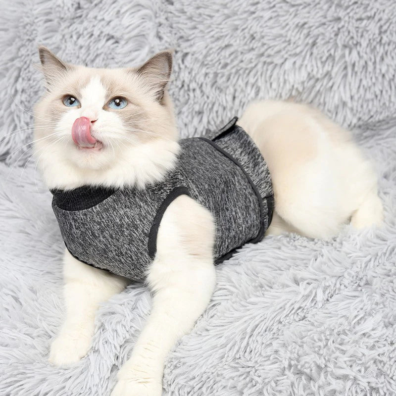 Cat Vest Cat Clothes Cats Postoperative Rehabilitation Clothing Pet Recovery Suit Pet Cat Protection Suit Treatment Vest