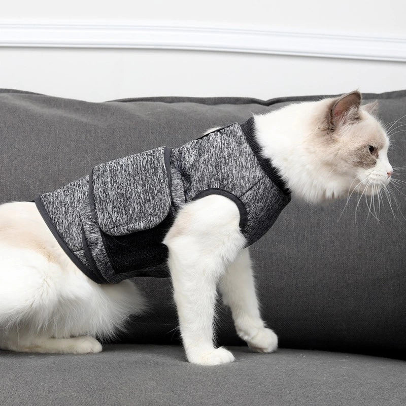 Cat Vest Cat Clothes Cats Postoperative Rehabilitation Clothing Pet Recovery Suit Pet Cat Protection Suit Treatment Vest